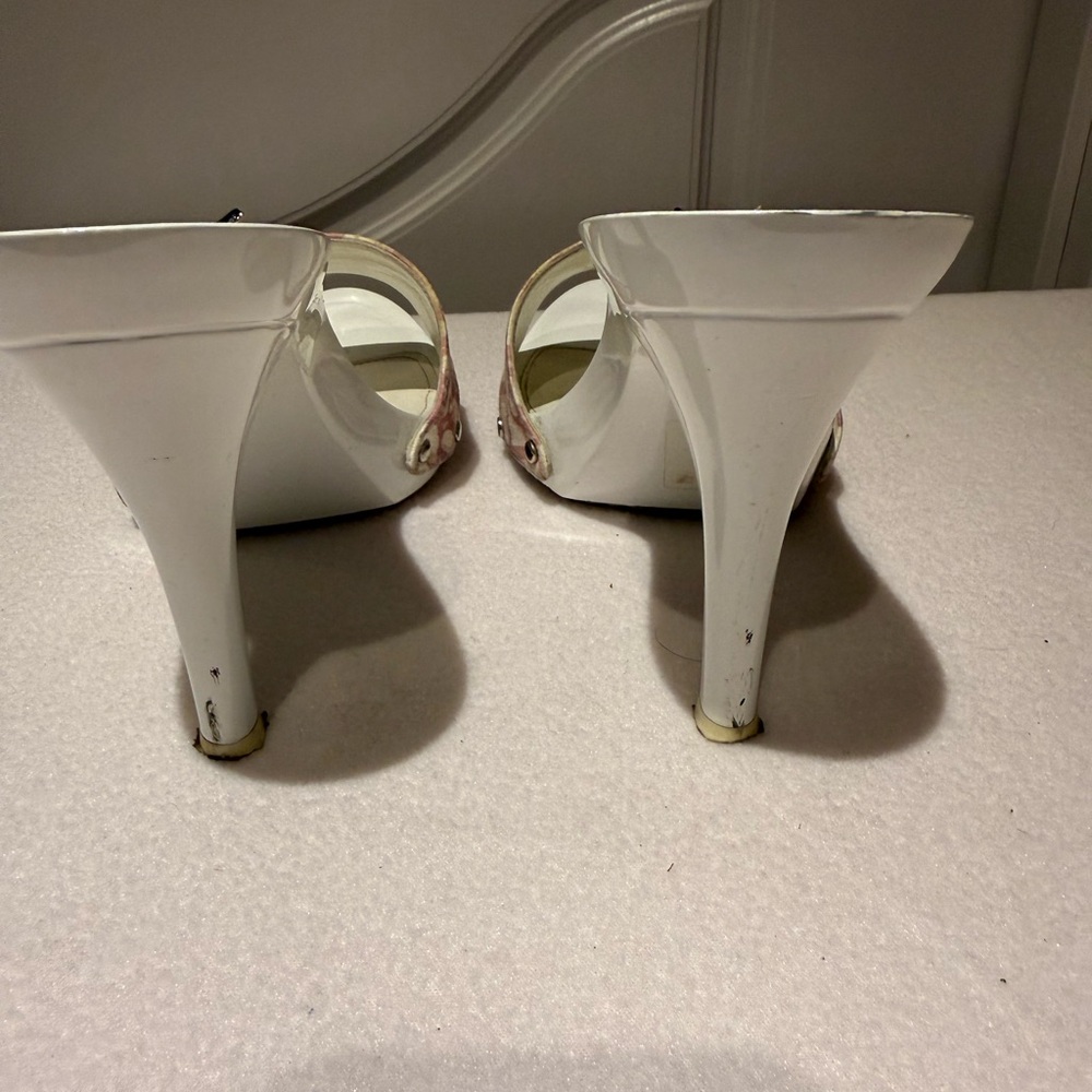 Dior Pink and White Women's Slide Sandals - Picture 3 of 4